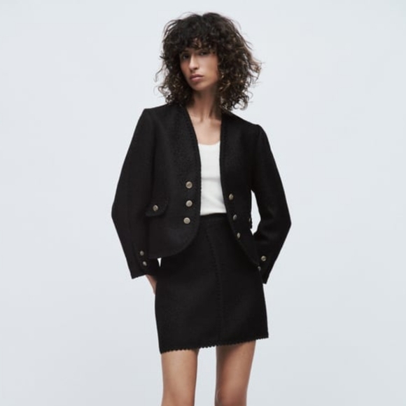 ZARA TEXTURED JACKET WITH BUTTONS SIZE M - Picture 5 of 10